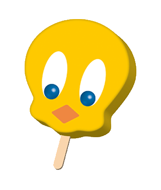 Blue Bunny Tweety with Gumball Eyes