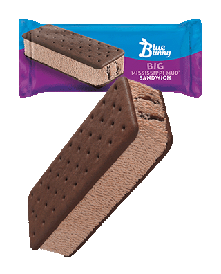 Blue Bunny Big Mississippi Mud Sandwich