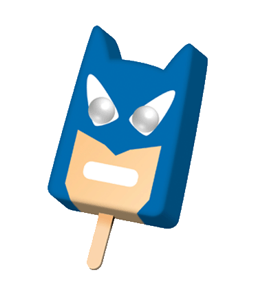 Blue Bunny Batman Popsicle