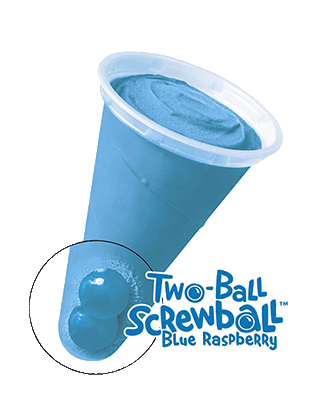 Blue Bunny Two-Ball Screwball Blue Rasberry