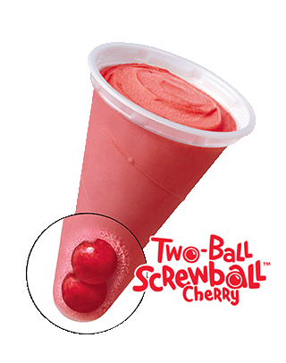 Blue Bunny Two-Ball Screwball Cherry